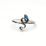 Blue Opal Snake Ring