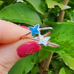 White Opal Butterfly Ring