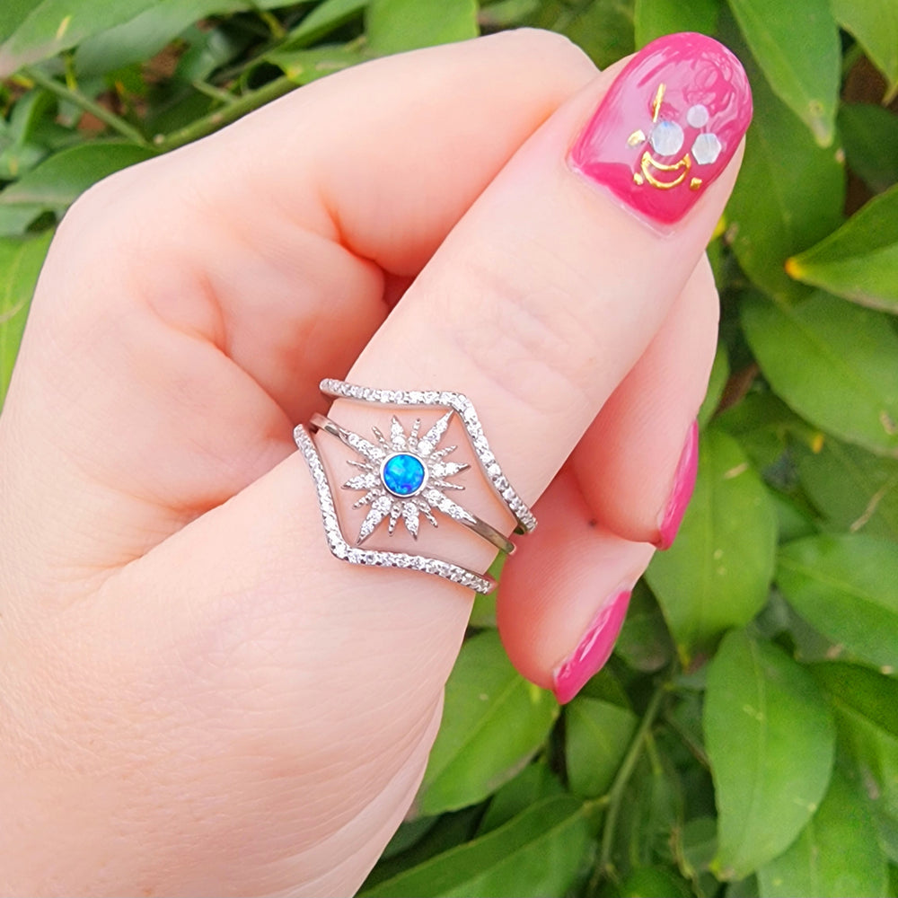 Blue Opal Star Burst