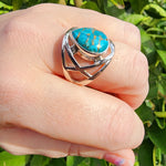 Blue Copper Turquoise Ring