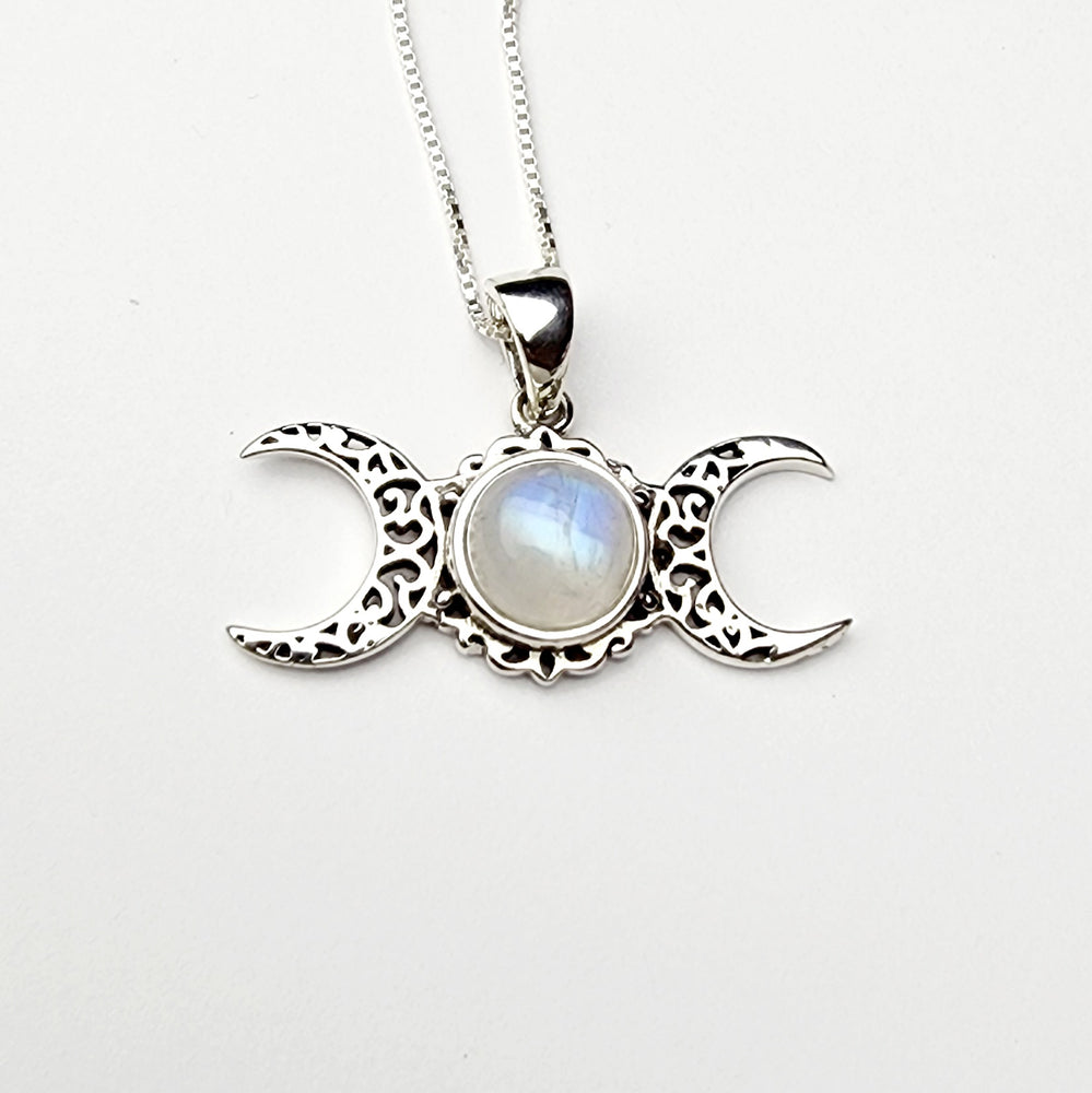 Triple Moon-stone Necklace.