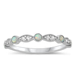 White Opal and Sparkle Band