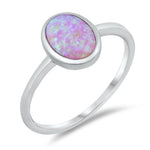 Oval Opal Ring in Pink