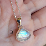 Cut Rainbow Moonstone Necklaces