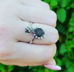 Sunflower and Bee Ring