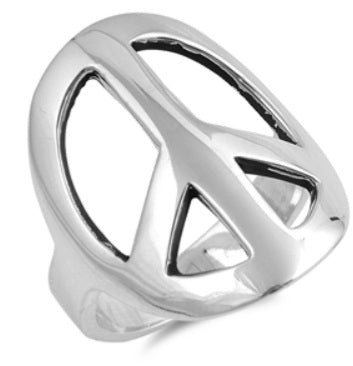 Large Peace Sign Ring