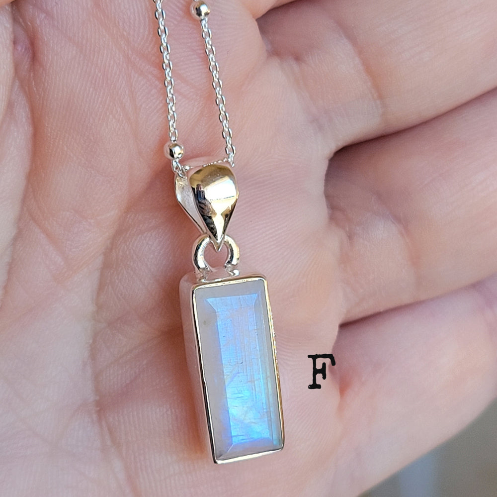 Cut Rainbow Moonstone Necklaces