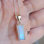 Cut Rainbow Moonstone Necklaces