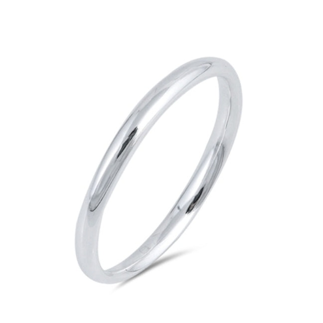 2 MM Sterling Silver Band